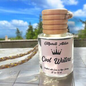 Cool Waters Hanging Glass Car Oil Diffuser Freshener 8ml